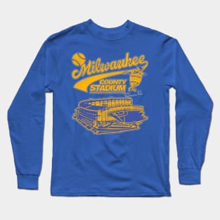 Defunct Baseball Milwaukee County Stadium Long Sleeve T-Shirt